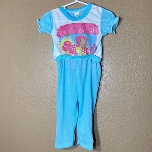 Vintage toddler girl 2 piece pajama set